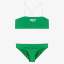 Tommy Hilfiger-Girls Green Bralette Bikini | Childrensalon Outlet