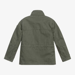 Tommy Hilfiger-Girls Green Cotton Jacket | Childrensalon Outlet