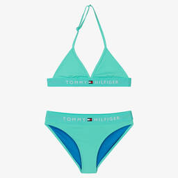 Tommy Hilfiger Girls Navy Blue Flag Logo Bikini Childrensalon