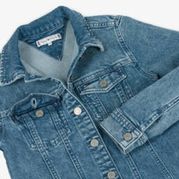 Tommy Hilfiger-Girls Indigo Denim Button Dress | Childrensalon Outlet