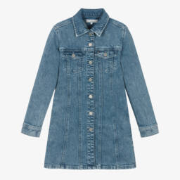 Tommy Hilfiger-Girls Indigo Denim Button Dress | Childrensalon Outlet