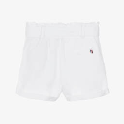 Tommy Hilfiger-Girls Ivory Linen Bow-Accent Shorts | Childrensalon Outlet