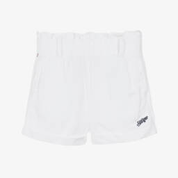 Tommy Hilfiger-Girls Ivory Linen Bow-Accent Shorts | Childrensalon Outlet