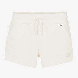 Tommy Hilfiger-شورت قطن عضوي لون عاجي للبنات | Childrensalon Outlet