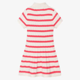 Tommy Hilfiger-Girls Ivory & Pink Knit Striped Dress | Childrensalon Outlet