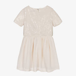 Tommy Hilfiger-Girls Ivory Sequin Dress | Childrensalon Outlet