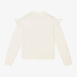 Tommy Hilfiger-Кремовый свитер с пайетками и логотипом | Childrensalon Outlet