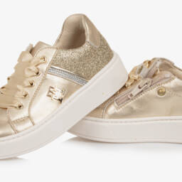 Tommy Hilfiger-Girls Metallic Leather Sports Shoes | Childrensalon Outlet