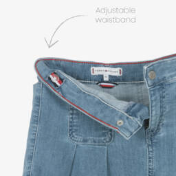 Tommy Hilfiger-Girls Mid-Blue Flared Denim Skirt | Childrensalon Outlet