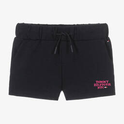 Tommy Hilfiger-شورت أطفال بناتي مودال جيرسي لون كحلي | Childrensalon Outlet