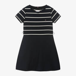Tommy Hilfiger-فستان سكاتر جيرسي لون كحلي | Childrensalon Outlet