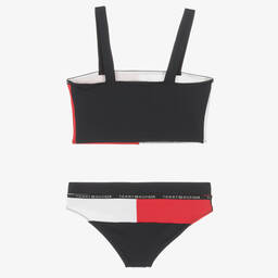 Tommy Hilfiger-مايو بيكيني ليكرا لون كحلي وأحمر للبنات | Childrensalon Outlet