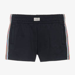 Tommy Hilfiger-Girls Navy Blue Striped Shorts  | Childrensalon Outlet
