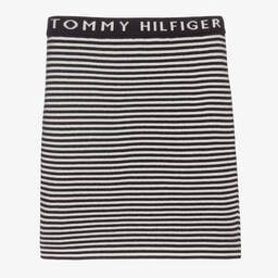 Tommy Hilfiger-Girls Navy Blue Striped Skirt | Childrensalon Outlet