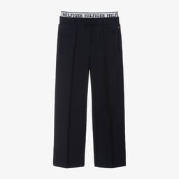 Tommy Hilfiger-جوغرز بأرجل واسعة فيسكوز جيرسي لون كحلي للبنات | Childrensalon Outlet