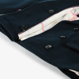 Tommy Hilfiger-Girls Navy Felted Wool Peacoat | Childrensalon Outlet