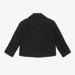 Tommy Hilfiger-Girls Navy Felted Wool Peacoat | Childrensalon Outlet