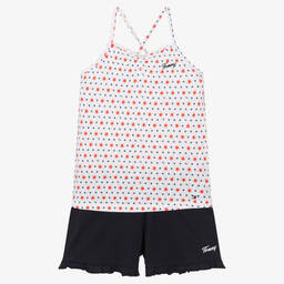 Tommy Hilfiger-Girls Organic Cotton Short Pyjamas | Childrensalon Outlet