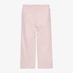 Tommy Hilfiger-Girls Pink Cotton Wide-Leg Joggers | Childrensalon Outlet