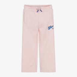 Tommy Hilfiger-Girls Pink Cotton Wide-Leg Joggers | Childrensalon Outlet