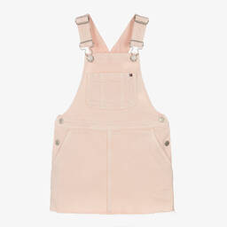 Tommy Hilfiger-Girls Pink Denim Dungaree Dress | Childrensalon Outlet
