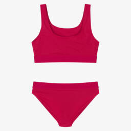 Tommy Hilfiger-Girls Pink Flag Logo Bikini | Childrensalon Outlet