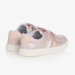 Tommy Hilfiger-Girls Pink Glitter Velcro Trainers | Childrensalon Outlet