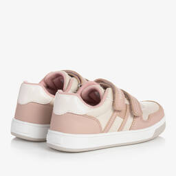 Tommy Hilfiger-Girls Pink & Ivory Velcro Trainers | Childrensalon Outlet