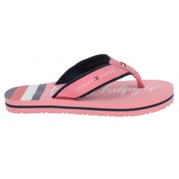 Tommy Hilfiger-Girls Pink Logo Flip Flops | Childrensalon Outlet