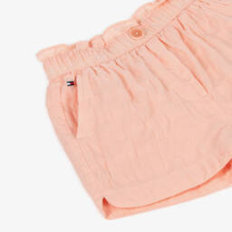 Tommy Hilfiger-شورت قطني وردي محكم للبنات | Childrensalon Outlet