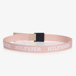 Tommy Hilfiger-Girls Pink Webbed Belt | Childrensalon Outlet