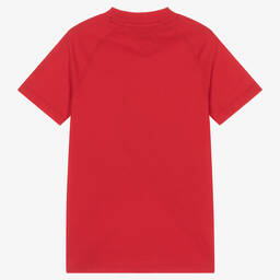 Tommy Hilfiger-فستان قطن جيرسي لون أحمر | Childrensalon Outlet