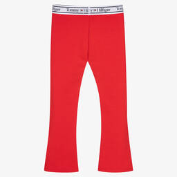 Tommy Hilfiger-ليغنغز قطن جيرسي لون أحمر للبنات | Childrensalon Outlet