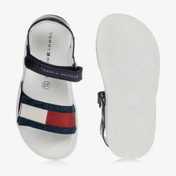 Tommy Hilfiger-Блестящие синие сандалии для девочек | Childrensalon Outlet