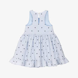 Tommy Hilfiger-Girls Sky Blue Heart-Embellished Striped Dress | Childrensalon Outlet
