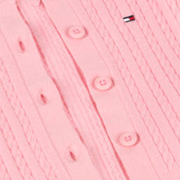 Tommy Hilfiger-كارديجان وردي ناعم للبنات | Childrensalon Outlet