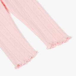 Tommy Hilfiger-Girls' Soft Pink Pointelle Leggings | Childrensalon Outlet
