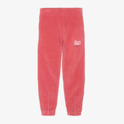 Tommy Hilfiger-Girls Soft Pink Velour Trousers | Childrensalon Outlet