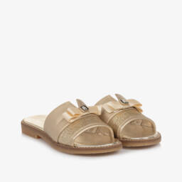 Tommy Hilfiger-Girls Sparkling Gold Charm Sliders | Childrensalon Outlet