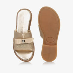 Tommy Hilfiger-Girls Sparkling Gold Charm Sliders | Childrensalon Outlet