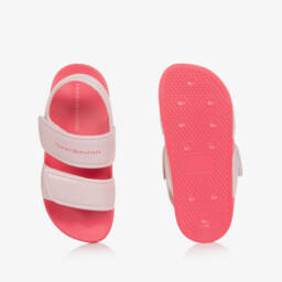 Tommy Hilfiger-Girls Velvet Rose Strap Sandals | Childrensalon Outlet