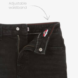 Tommy Hilfiger-Girls Washed Black Wide-Leg Jeans | Childrensalon Outlet