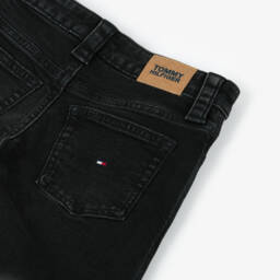 Tommy Hilfiger-Girls Washed Black Wide-Leg Jeans | Childrensalon Outlet