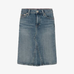 Tommy Hilfiger-Girls Washed Indigo Denim Skirt | Childrensalon Outlet