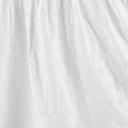 Tommy Hilfiger-Girls White Broderie Anglaise Dress | Childrensalon Outlet