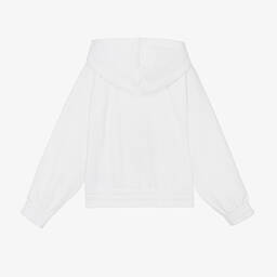 Tommy Hilfiger-Girls White Cotton Hoodie | Childrensalon Outlet