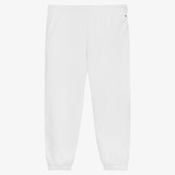 Tommy Hilfiger-Girls White Cotton Logo Joggers | Childrensalon Outlet