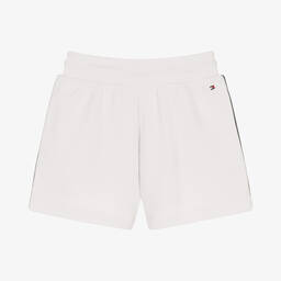 Tommy Hilfiger-Белые хлопковые шорты с полоской | Childrensalon Outlet
