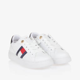 Tommy Hilfiger-Белые кроссовки из искусственной кожи для девочек | Childrensalon Outlet