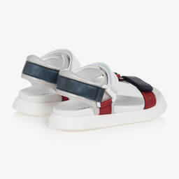 Tommy Hilfiger-صندل جلد صناعي غليتر لون أبيض للبنات | Childrensalon Outlet